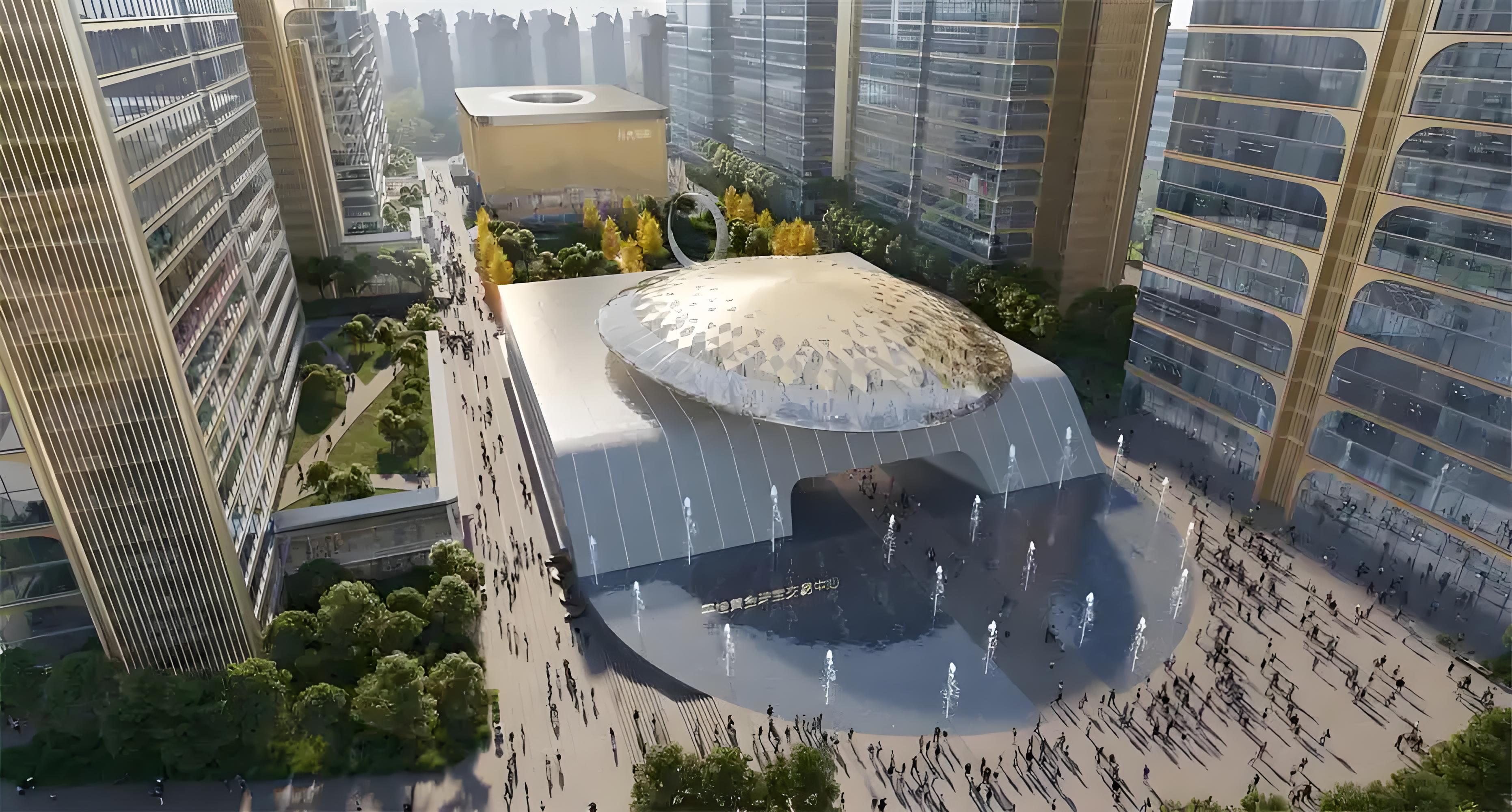 Aluminum panel and glass curtain wall of jewelry exhibition center