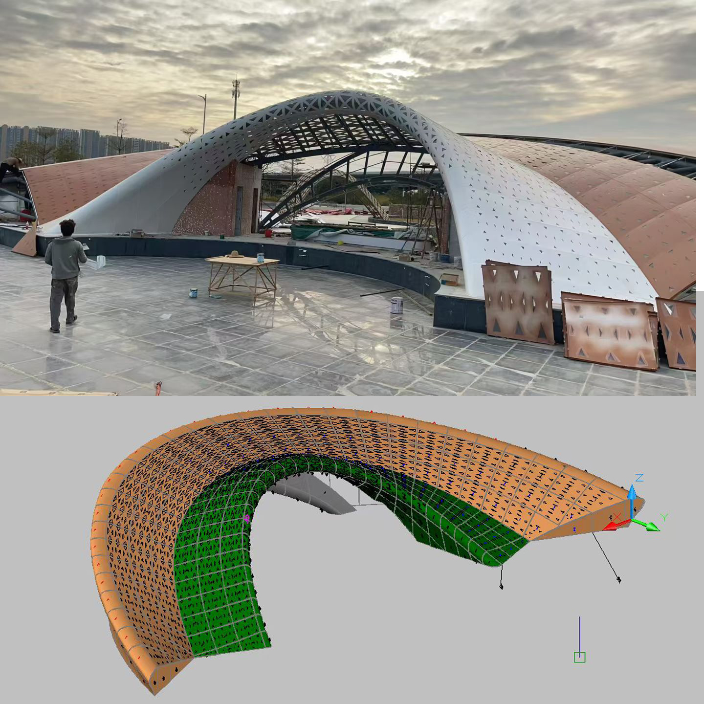 Innovative application scenarios of aluminum-clad double-curved steel structures